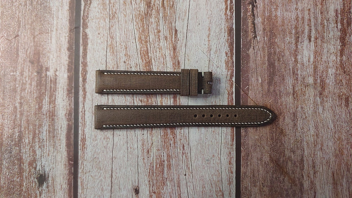 T - Moro Italian Babele Linen Custom Leather Strap For Nomos Watch