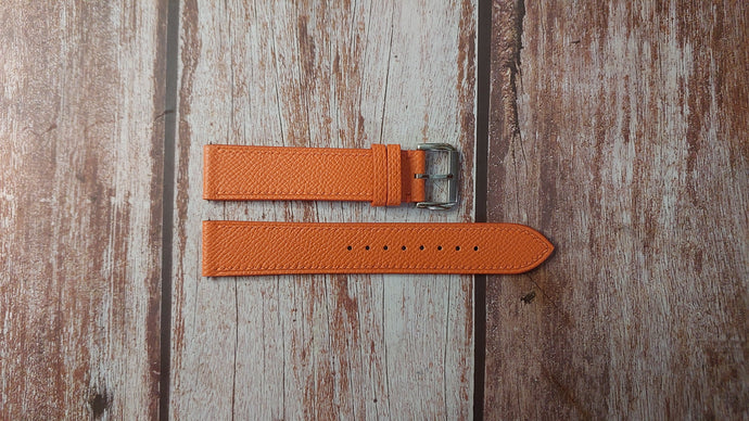Orange Epsom Custom Leather Strap For Tag Heuer Formula 1 Watch