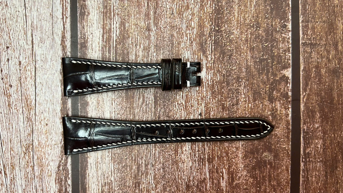 Affordable Trendy Crocodile Leather Watch Strap L3.670.4.56.2_K0008058
