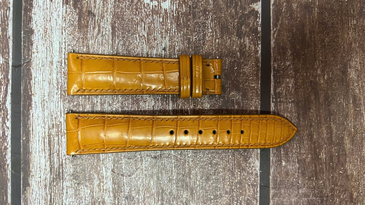 Best Looking Budget Crocodile Brown Leather Watch Strap Replacement W3020151_K0000702