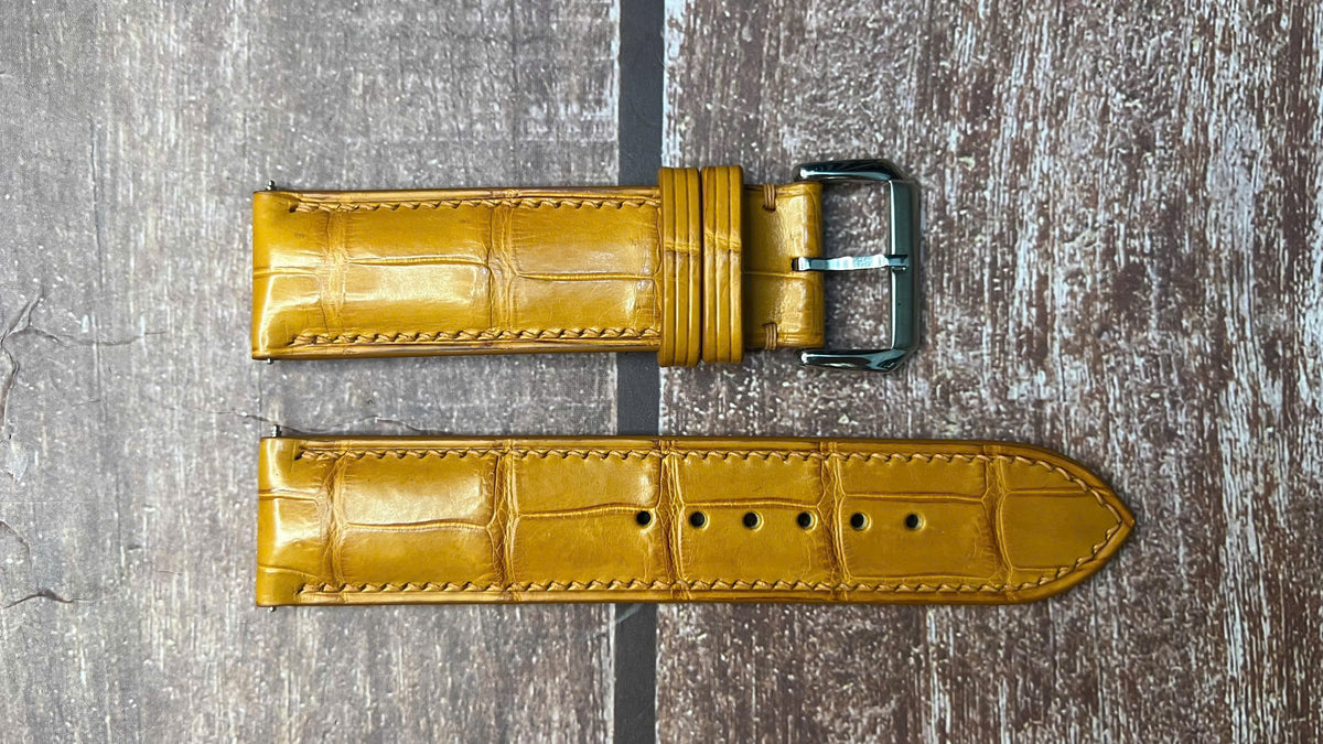 Affordable Good Looking Crocodile Leather Watch Strap AB011012/A691-CROCD_K0009227 main image 1