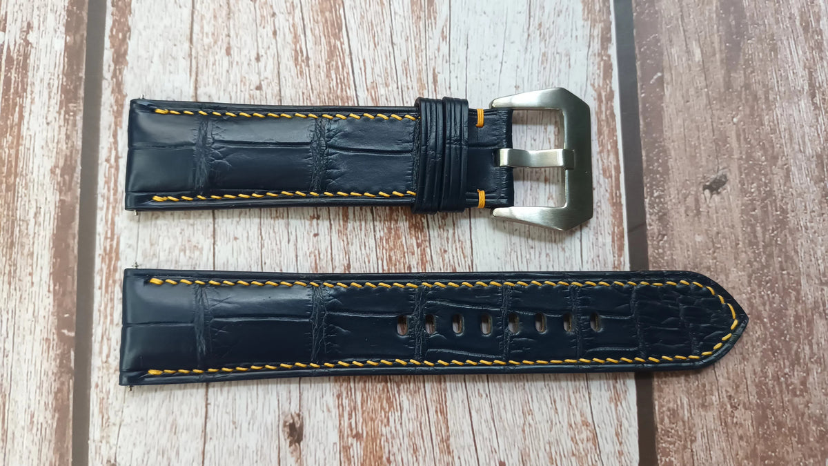 Flourescent Spain Verdeveleno crocodile watch strap HDCSV01