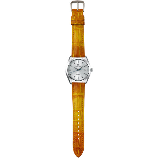 Crocodile Leather Watch Strap - Amber Flame