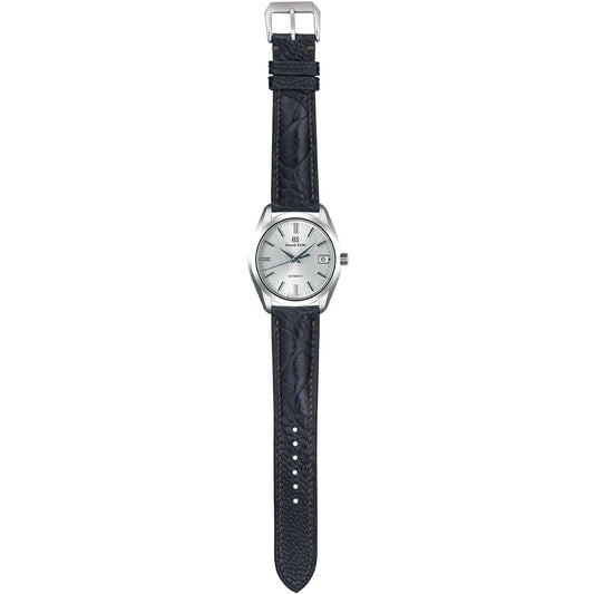 Ostrich Leg Leather Watch Strap - Dark Gray