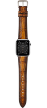 Load image into Gallery viewer, Crocodile Leather Watch Strap - Burnt Chestnut