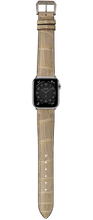 Load image into Gallery viewer, Crocodile Leather Watch Strap - Gray