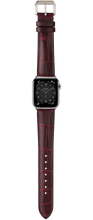 Load image into Gallery viewer, Crocodile Leather Watch Strap - Burgundy