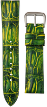 Load image into Gallery viewer, Crocodile Leather Watch Strap – Electric Jungle