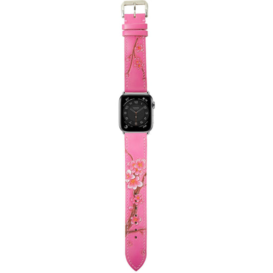 Sakura Blossom - Engraved Leather Watch Straps