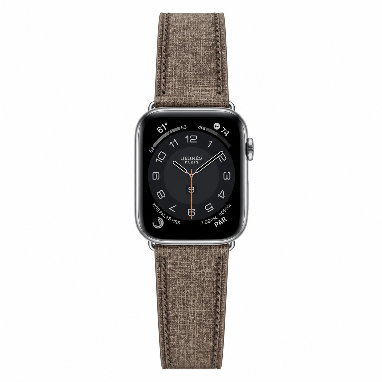 Babele Linen Leather Watch Strap - Taupe Brown