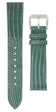 Load image into Gallery viewer, Lizard watch strap - green