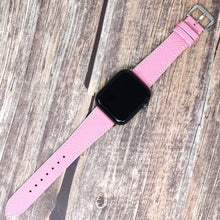 Load image into Gallery viewer, Pink Epsom leather watch strap
