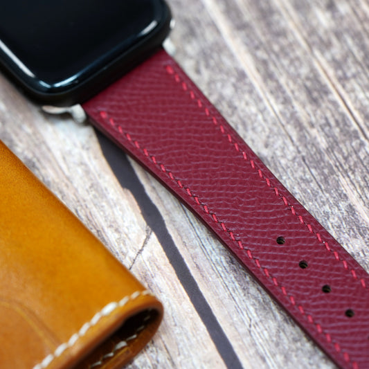 Apple Watch Strap - Epsom Leather - Red