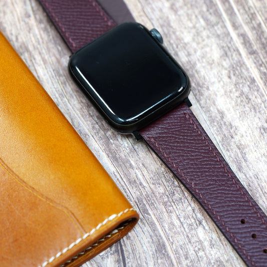Apple Watch Strap - Epsom Leather - Burgundy