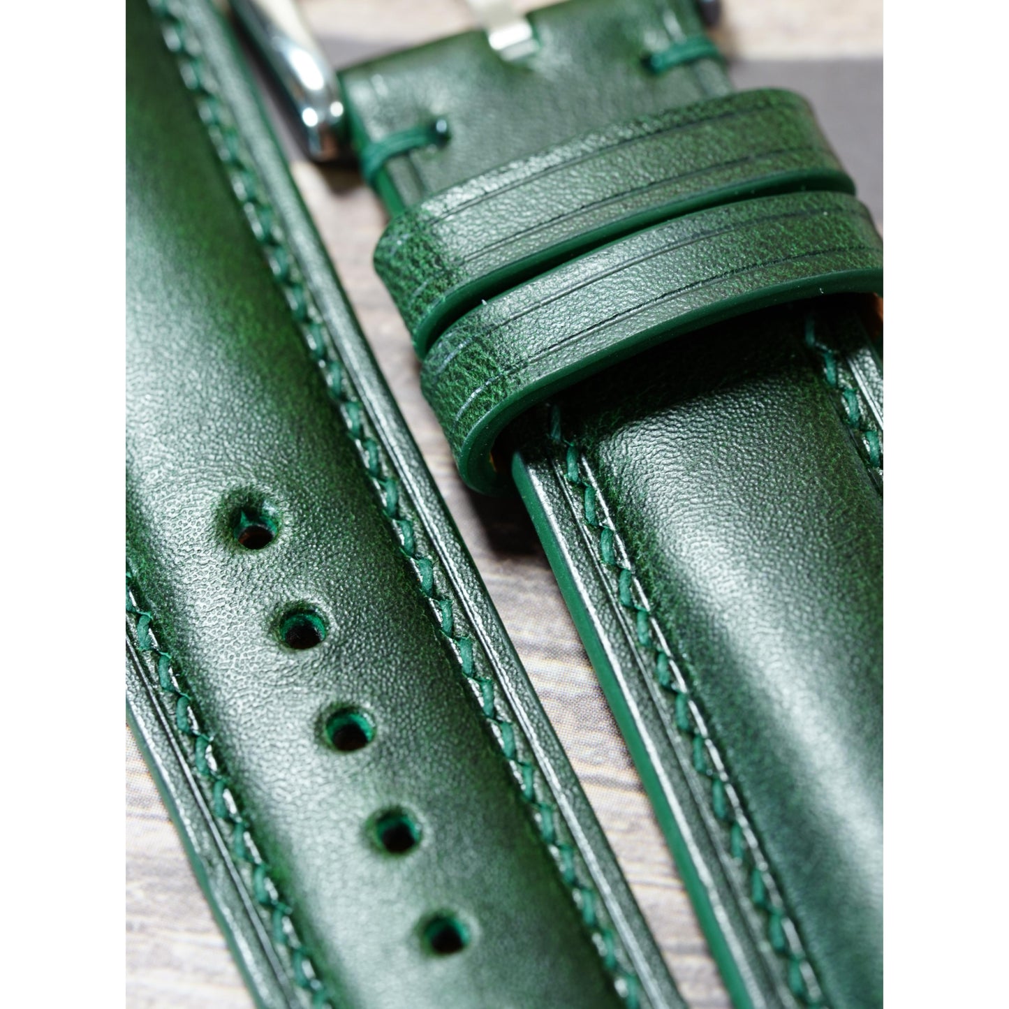 Buttero Leather Watch Strap - Deep Green