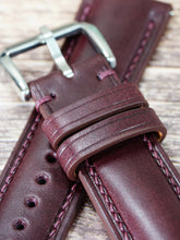 Load image into Gallery viewer, Buttero Leather Watch Strap - Bordeaux