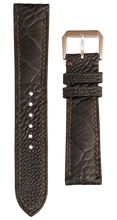 Load image into Gallery viewer, Ostrich Leg Leather Watch Strap - Dark Gray