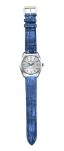 Load image into Gallery viewer, Nubuck Crocodile Leather Watch Strap - Navy