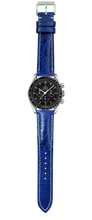 Load image into Gallery viewer, Ostrich Leg Leather Watch Strap - Blue