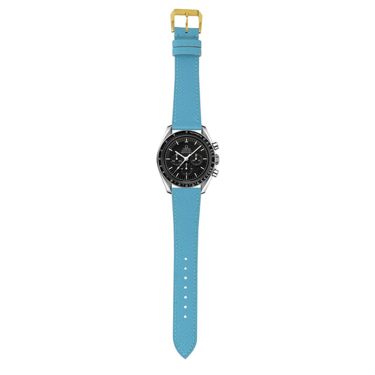 Epsom Leather Watch Strap - Baby Blue