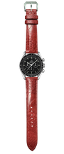 Load image into Gallery viewer, Ostrich Leg Leather Watch Strap - Red