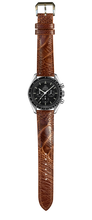 Load image into Gallery viewer, Ostrich Leg Leather Watch Strap - Rooibos Tea