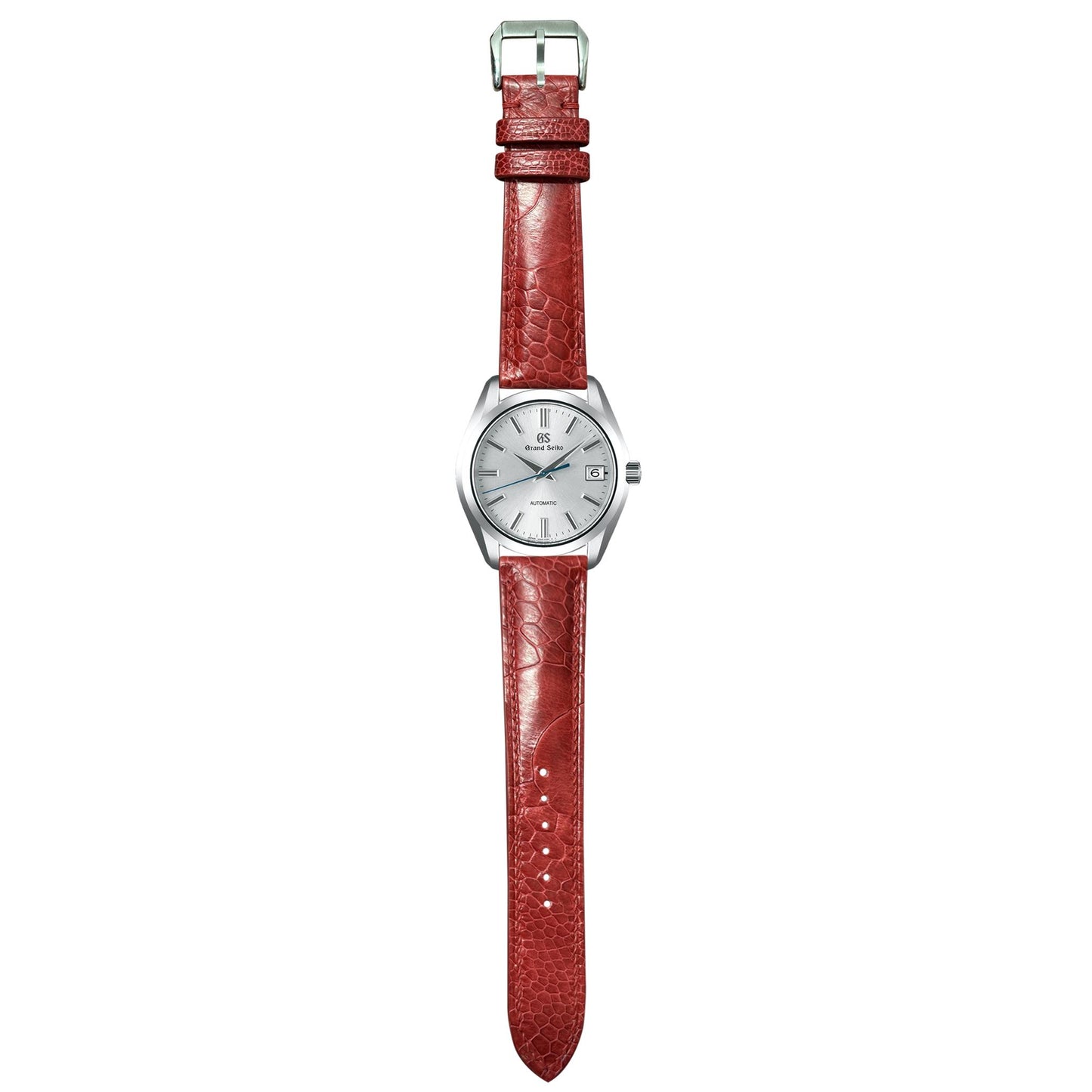 Ostrich Leg Leather Watch Strap - Red
