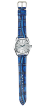 Load image into Gallery viewer, Crocodile Leather Watch Strap - Electric Blue
