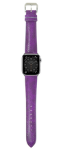 Load image into Gallery viewer, Karung Snake Skin Watch Strap - Purple