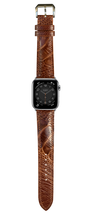 Load image into Gallery viewer, Ostrich Leg Leather Watch Strap - Rooibos Tea