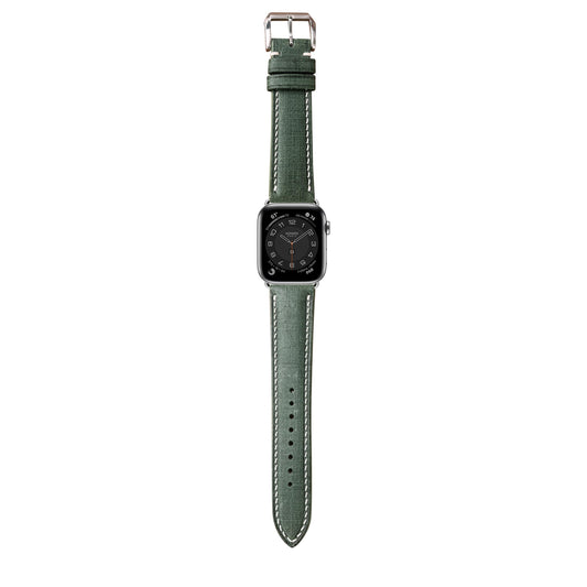 Babele Linen Leather Watch Strap - Verde