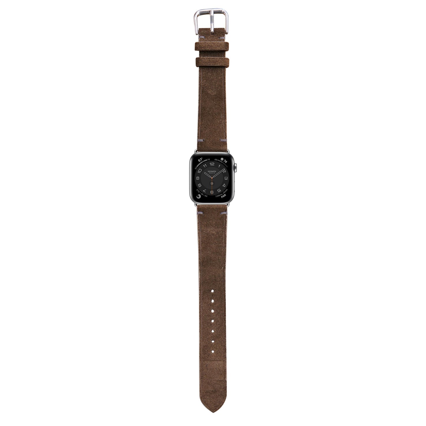 Suede Leather Watch Strap - Dark Gray