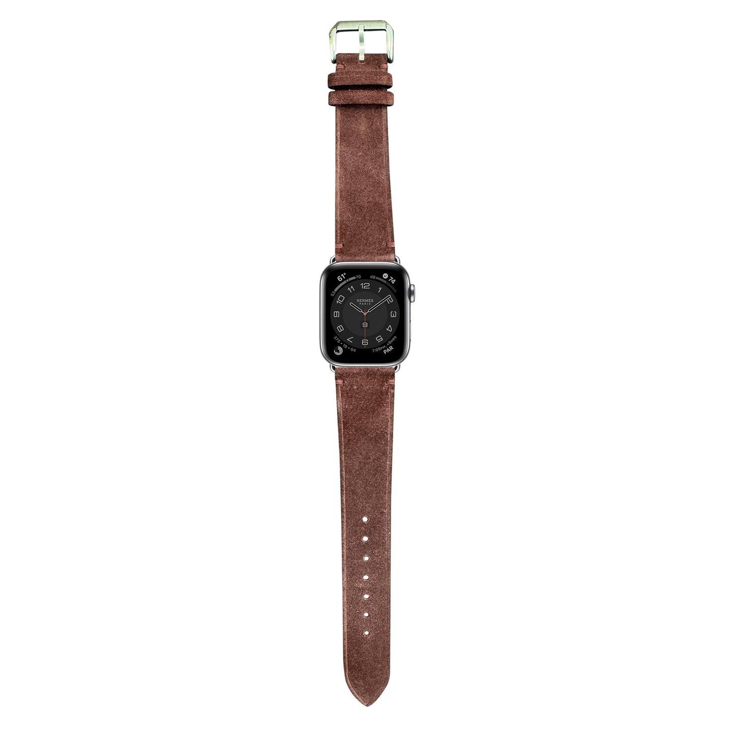 Suede Leather Watch Strap - Maroon