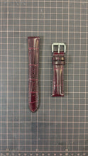 Load and play video in Gallery viewer, Crocodile Leather Watch Strap - Burgundy