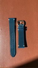 Load and play video in Gallery viewer, Shell Cordovan Leather Watch Strap - Teal Blue