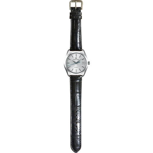 Crocodile Leather Watch Strap - Black