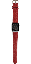 Load image into Gallery viewer, Stingray Leather Watch Strap - Crimson Red
