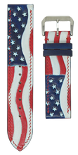 Load image into Gallery viewer, USA Flag - Engraved Leather Watch Straps