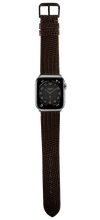 Load image into Gallery viewer, Lizard Leather Watch Strap - Dark Brown