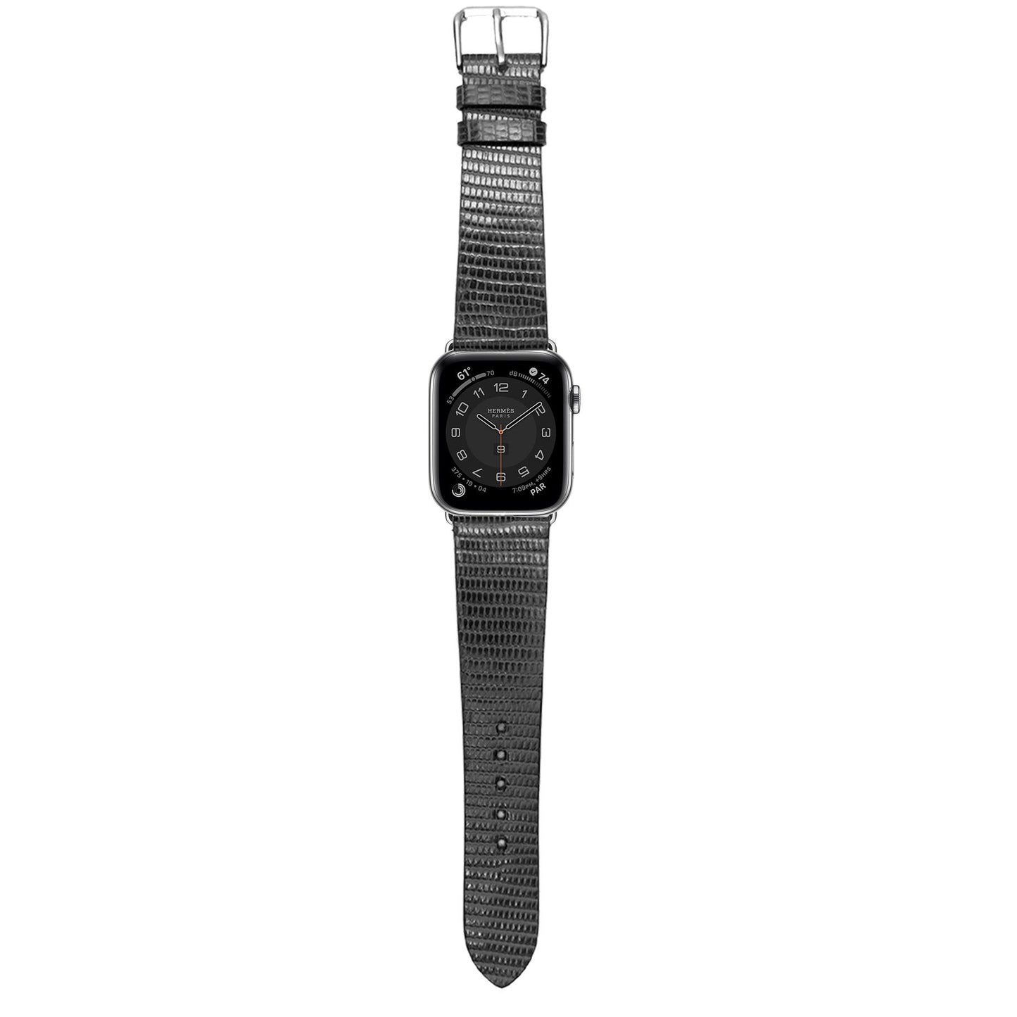 Lizard Leather Watch Strap - Black