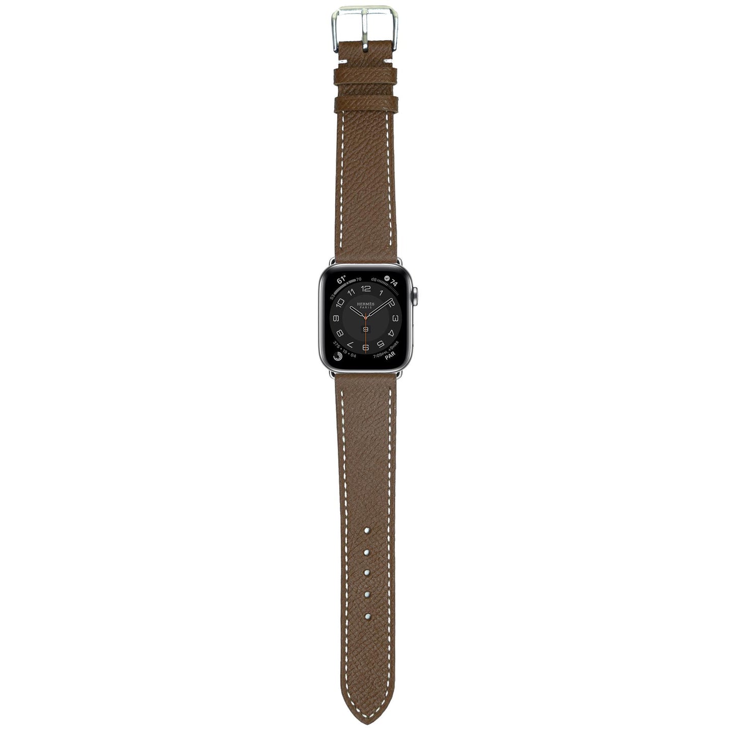 Epsom Leather Watch Strap - Brown