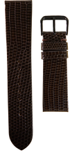 Load image into Gallery viewer, Lizard Leather Watch Strap - Dark Brown