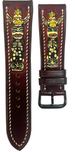 Load image into Gallery viewer, The Totem Pole - Engraved Leather Watch Straps