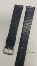 Load and play video in Gallery viewer, Lizard Leather Watch Strap - Black