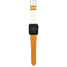 Load image into Gallery viewer, Swift Leather Watch Strap - Orange/White