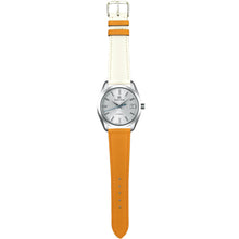 Load image into Gallery viewer, Swift Leather Watch Strap - Orange/White