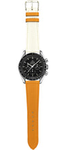 Load image into Gallery viewer, Swift Leather Watch Strap - Orange/White