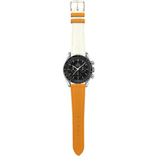 Load image into Gallery viewer, Swift Leather Watch Strap - Orange/White