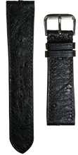Load image into Gallery viewer, Ostrich Leather Watch Strap - Black