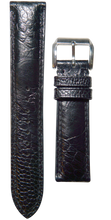 Load image into Gallery viewer, Ostrich Leg Leather Watch Strap - Black